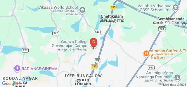 Yadava College, Madurai Map