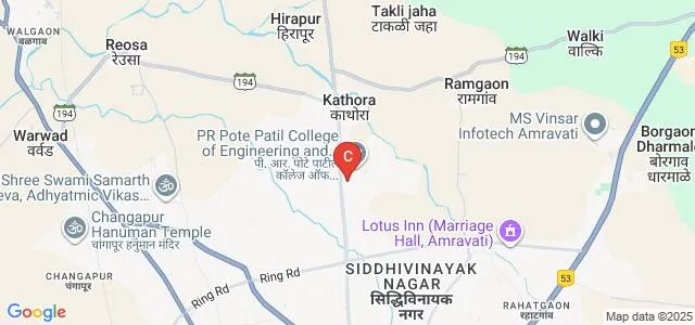 PR Patil College of Architecture, Amravati Map