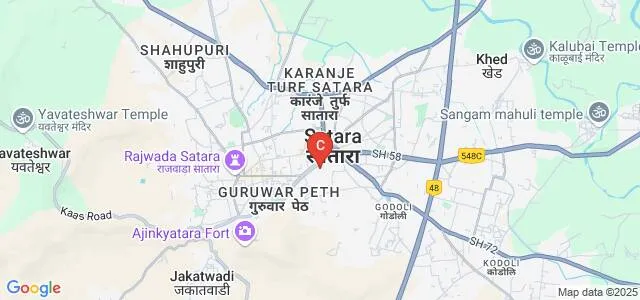Savitribai Phule Mahila Mahavidyalaya, Satara Map