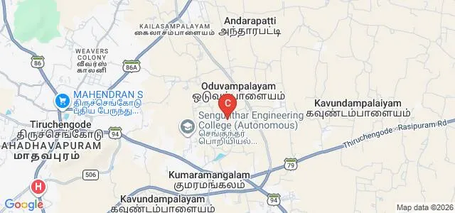 Vivekanandha College of Technology for Women, Tiruchengode Map