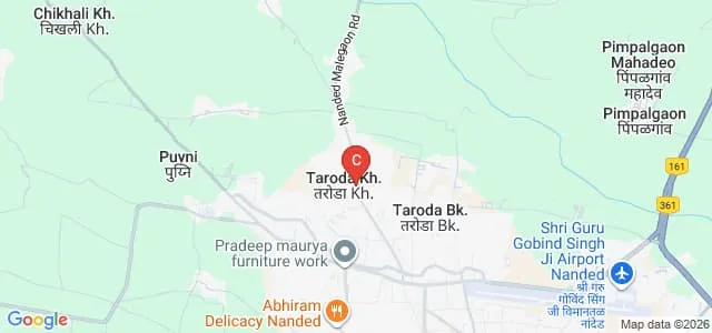 Shri Guru Govind Singhji Patrakarita Mahavidyalaya, Nanded Map