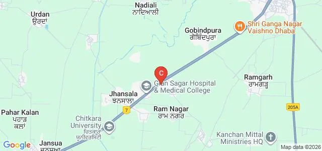 Gian Sagar College of Nursing, Patiala Map
