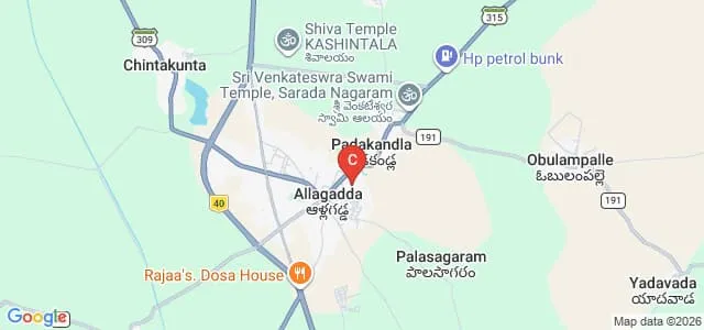 Sri Raghavendra College of Education, Allagadda Map