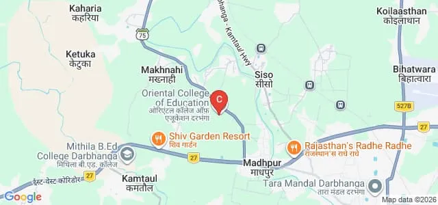 Oriental College of Education, Darbhanga Map