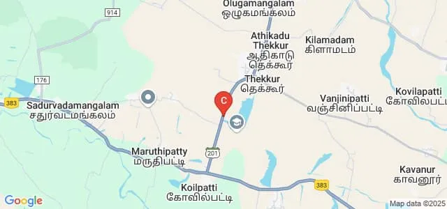 Singai Sithar Ayya College of Arts and Science, A Thekkur Map