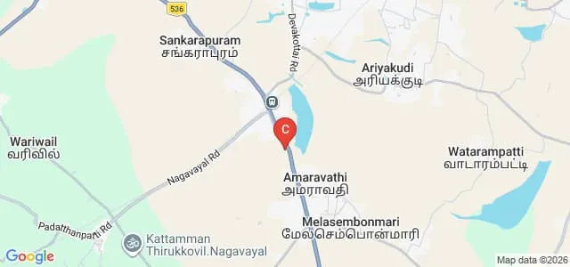 Sri Raaja Raajan College of Education for Women, Karaikudi Map