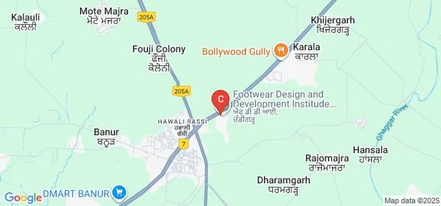 Footwear Design and Development Institute, Chandigarh Map