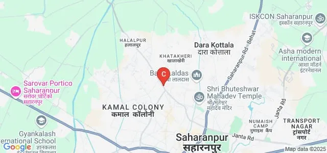 Munna Lal and Jai Narayan Khemka Girls College, Saharanpur Map