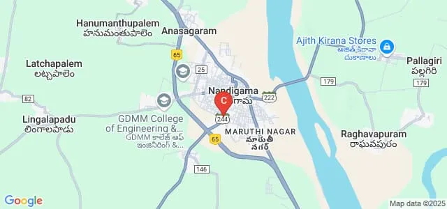 KVR College, Nandigama Map