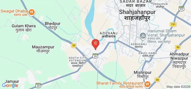 Swami Shukdevanand Law College, Shahjahanpur Map