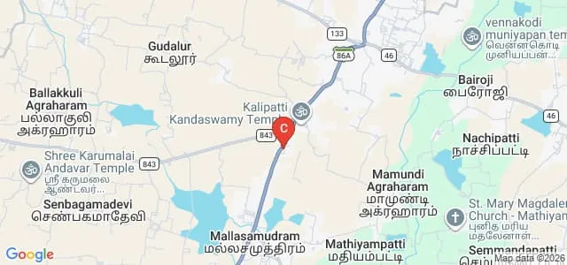 Mahendra Arts and Science College, Namakkal Map