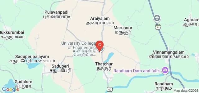University College of Engineering, Arni Map