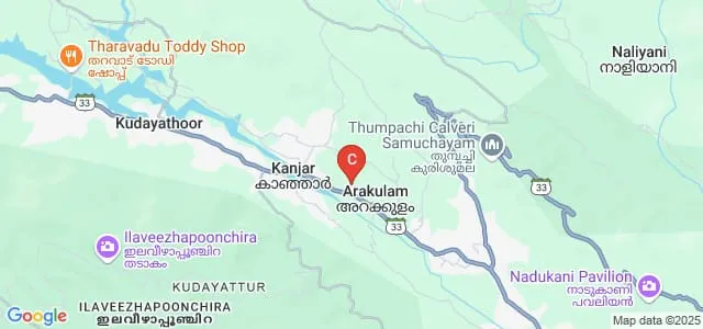 St Joseph's Academy of Higher Education and Research, Idukki Map