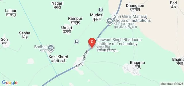 Jaswant Singh Bhadauria Institute of Technology, Mathura Map