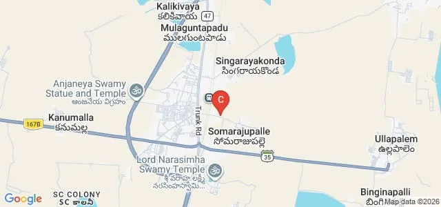 PNCA B Ed College, Prakasam Map