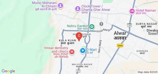 Shri Adinath Commerce Evening College, Alwar Map