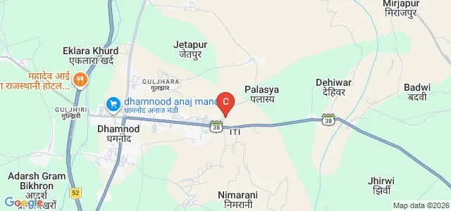 Government College, Dhamnod Map