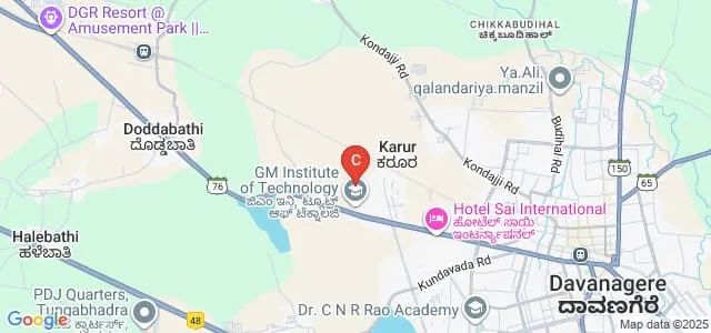 GM Institute of Pharmaceutical Sciences and Research, Davanagere Map