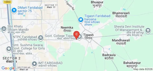 Government College, Tigaon Map