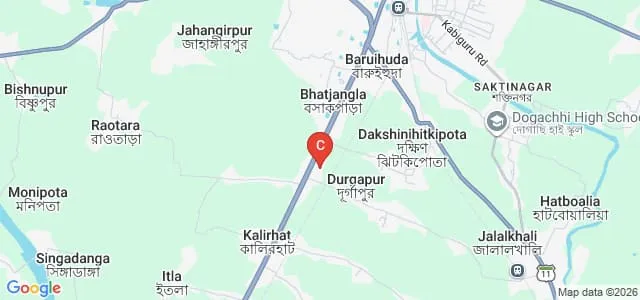Durgapur Anandamoy B Ed College, Nadia Map