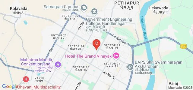 Ashvinbhai A Patel Commerce College, Gandhinagar Map