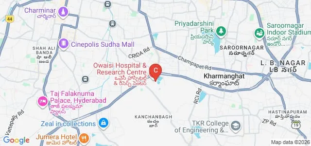 Deccan College of Medical Sciences, Hyderabad Map