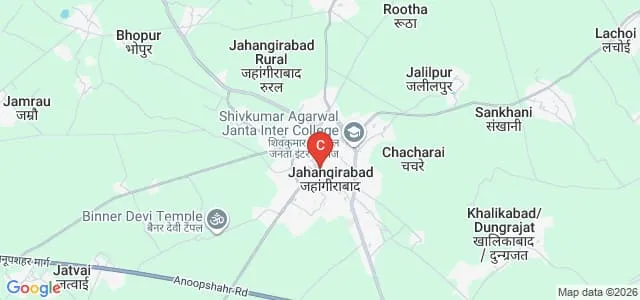 Raghuwar Dayal Prabhu Dayal Institute of Higher Education, Bulandshahar Map