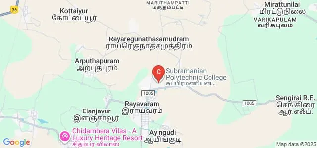 Subramanian Polytechnic College, Pudukkottai Map