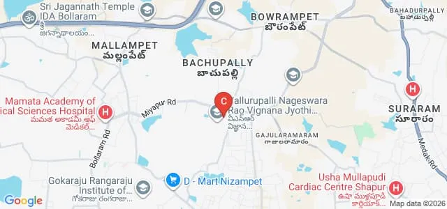 Vignana Jyothi Institute of Management, Hyderabad Map