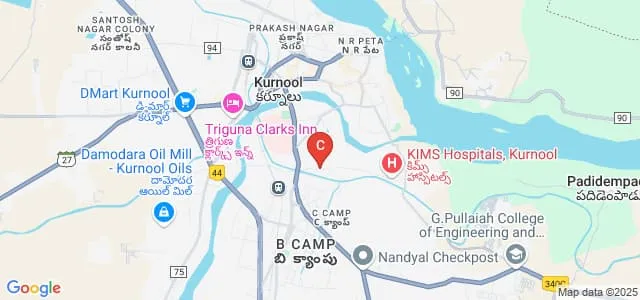 Smt Theresa Arts and Science Degree College, Kurnool Map