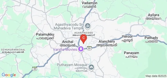 St Joseph's College of Nursing, Anchal Map