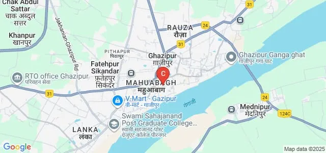 Mata Bhagyamani Devi Mahila Degree College, Ghazipur Map