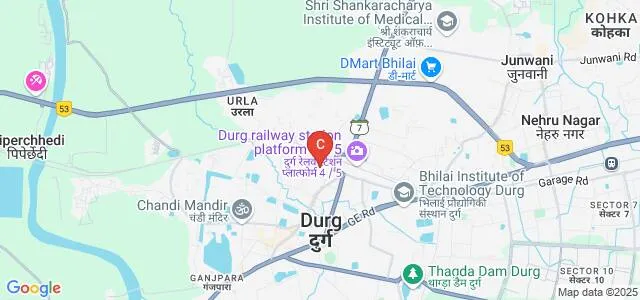 Ghanshyam Singh Arya Kanya Mahavidyalaya, Durg Map
