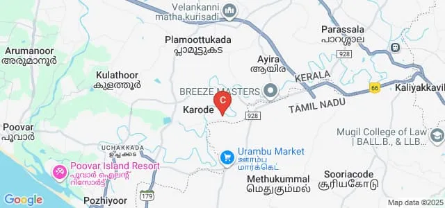 Saraswathy College of Nursing, Parassala Map