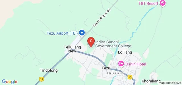 Indira Gandhi Government College, Tezu Map