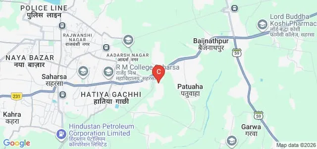 East N West Teachers Training College, Saharsa Map