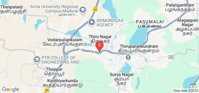 Santosh College of Physiotherapy, Madurai Map