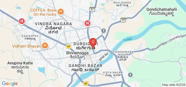 DVS College of Arts and Science, Shivamogga Map