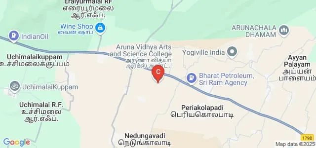 Aruna Vidya Arts and Science College, Tiruvannamalai Map