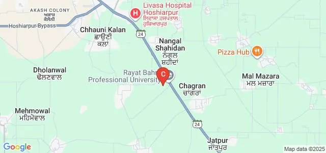 Rayat Bahra College of Nursing, Hoshiarpur Map
