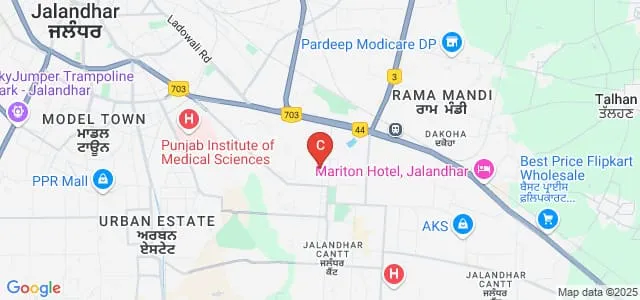 Banarsi Dass Arya Girls College, Jalandhar Map