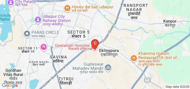 Geetanjali Medical College and Hospital, Udaipur Map