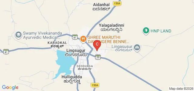 Valaballary Channabasaveshwar Education Society's Arts and Commerce College, Lingasugur Map