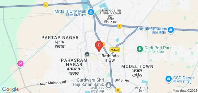 Guru Nanak Dev Khalsa Girls College, Bathinda Map