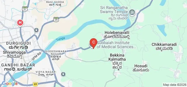 Subbaiah Institute of Medical Sciences, Shimoga Map
