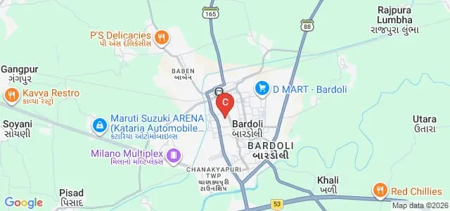 The Patidar Gin Science College, Bardoli Map