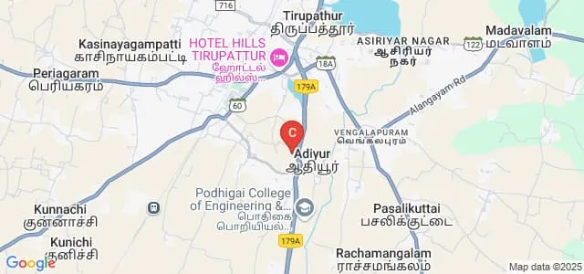 Podhigai College of Engineering and Technology, Tirupattur Map