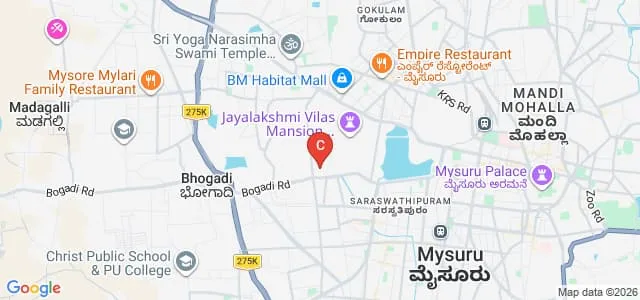 All India Institute of Speech and Hearing, Mysore Map