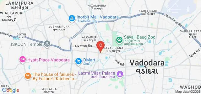 Center for Advanced Studies in Design and Reconfigurable Computing, Vadodara Map