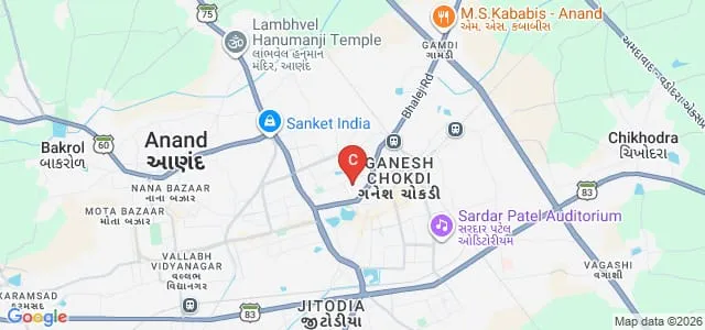 Anand Mercantile College of Science Management and Computer Technology, Anand Map
